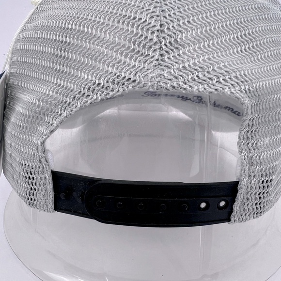 TOMMY BAHAMA CAP/HAT, 3D MARLON FISH LOGO, GREY COOL MESH, WHITE HAT, ADJ. STRAP - Picture 7 of 13